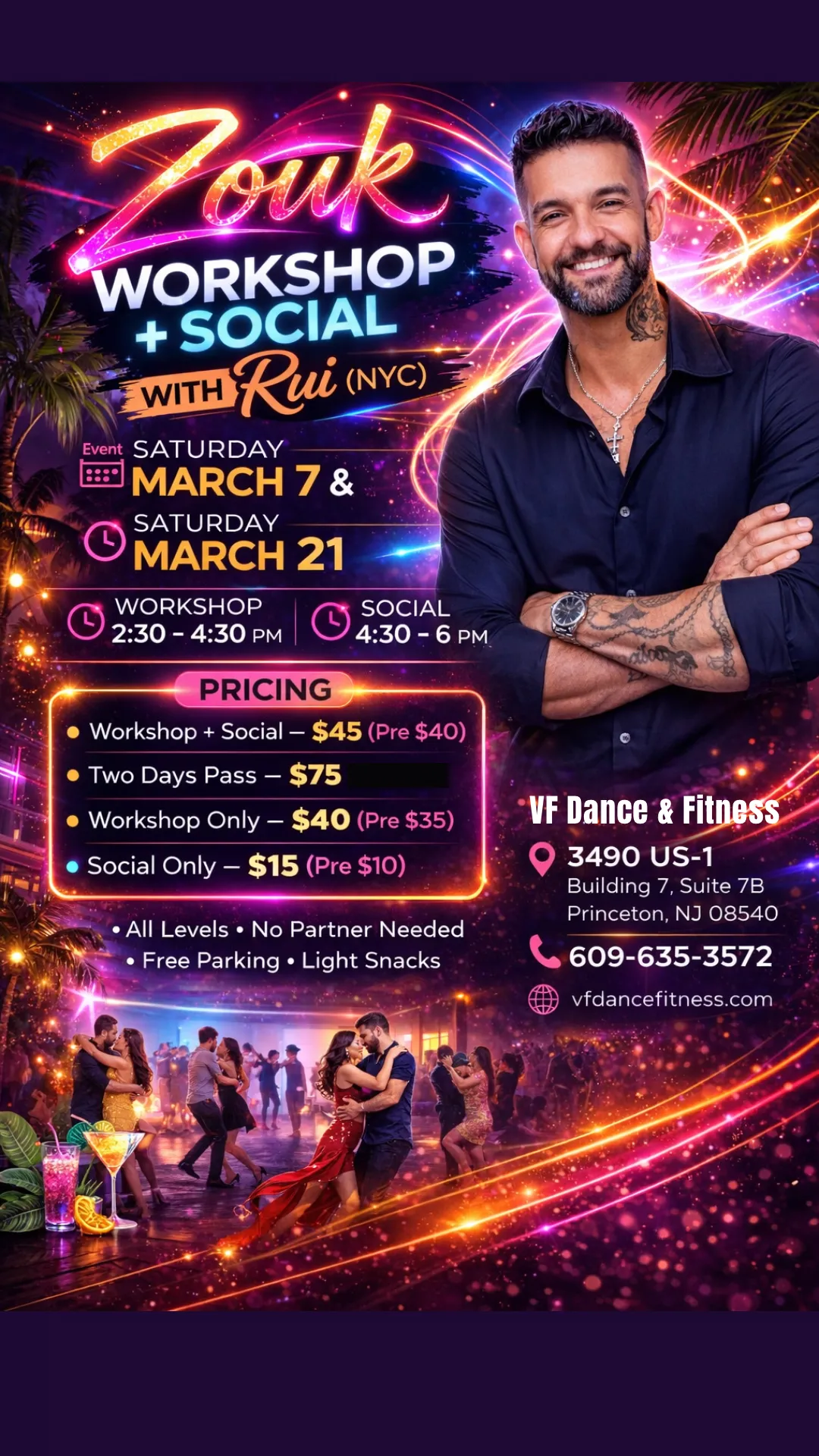 Zouk Workshop+Social with Rui Tavares(NYC)