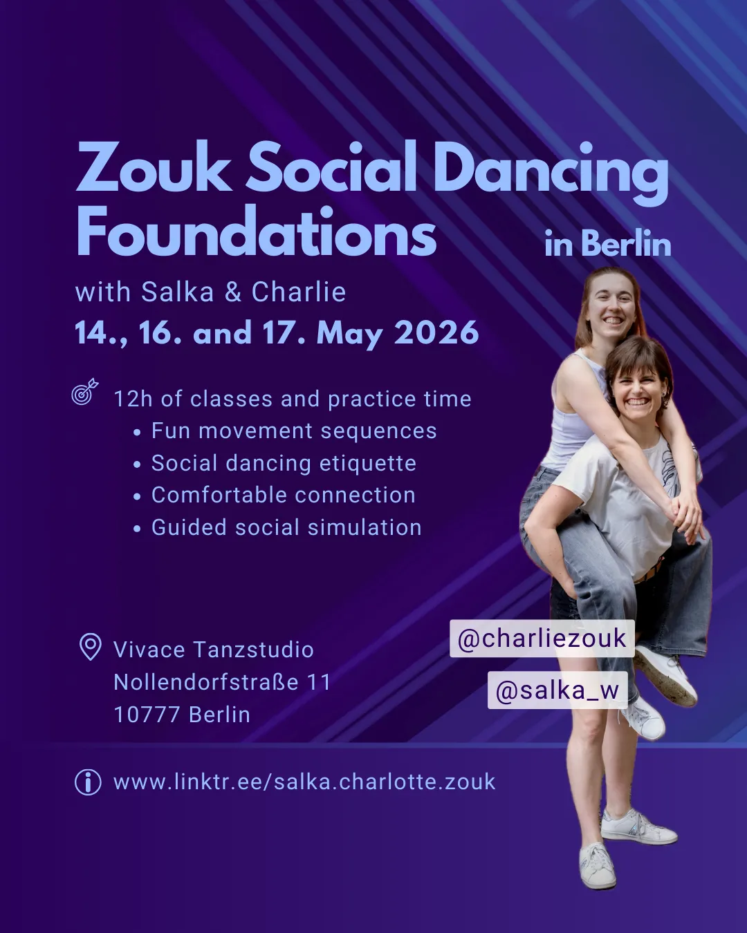 Zouk Social Dancing Foundations with Salka & Charlie