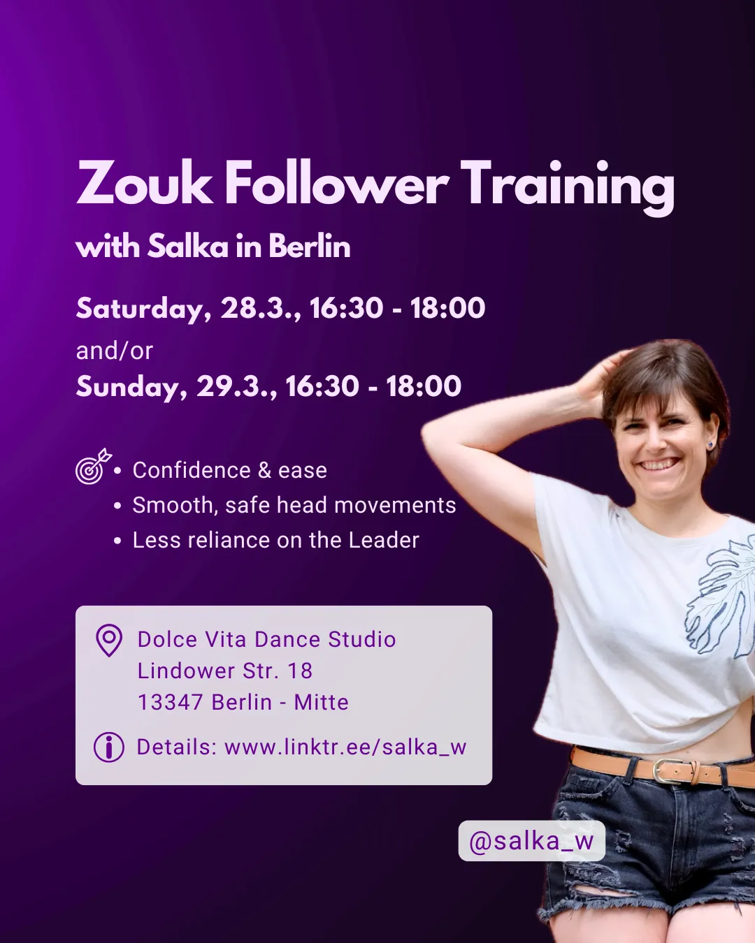 Zouk Follower Training with Salka