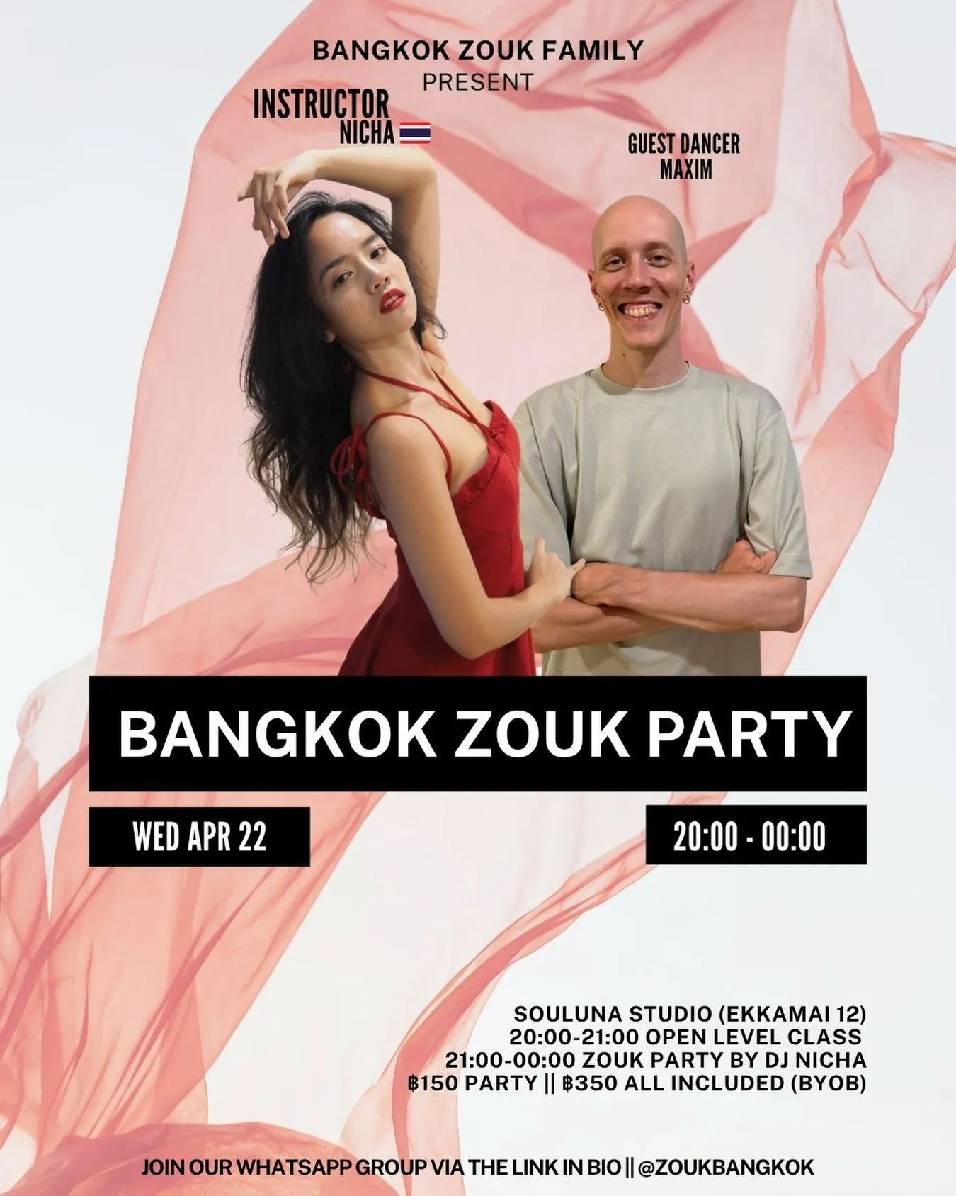 Wednesday Zouk Social with DJ Nicha & Special Guest Maxim
