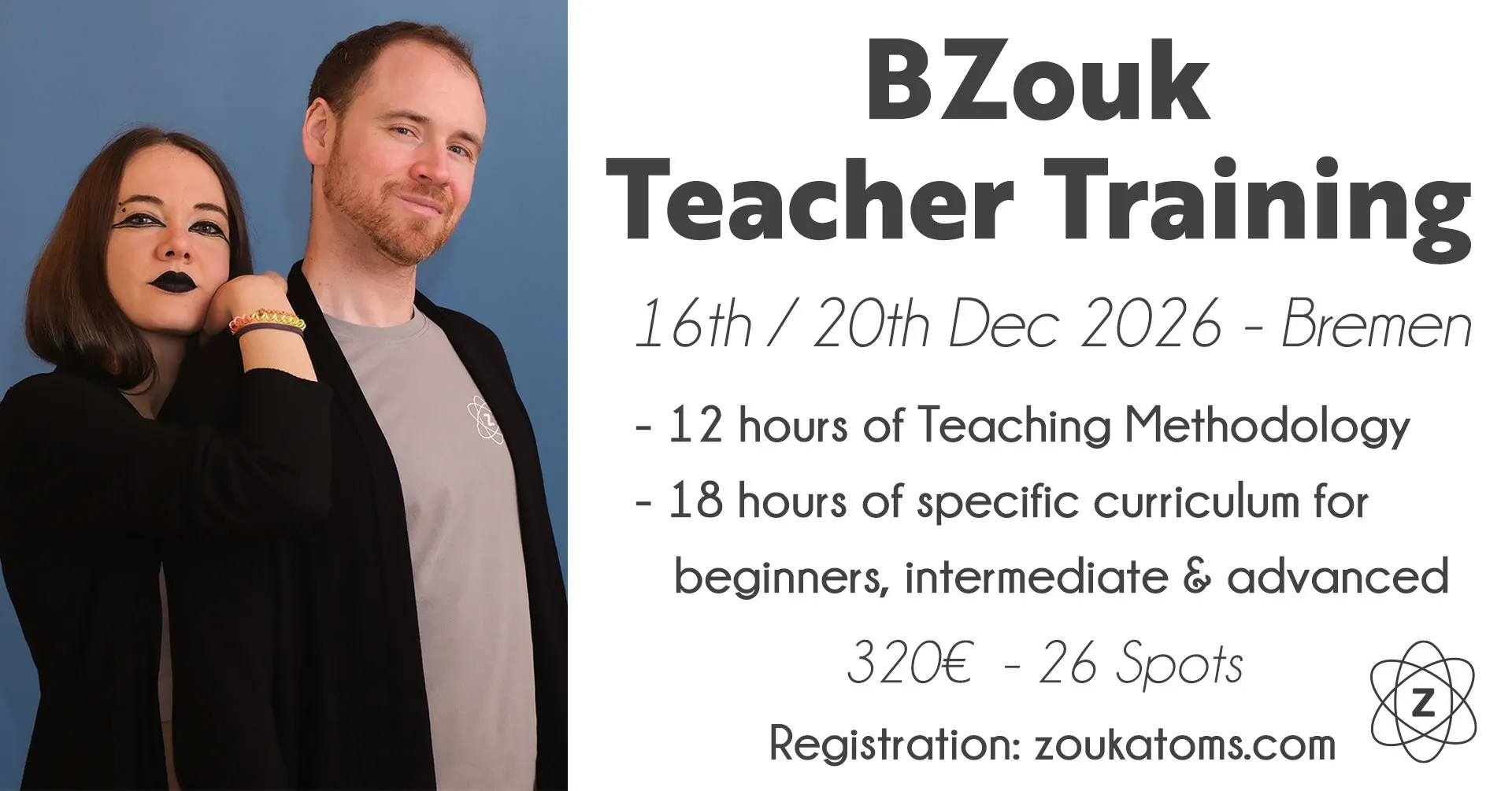 Brazilian Zouk Teacher Training - 30 hours