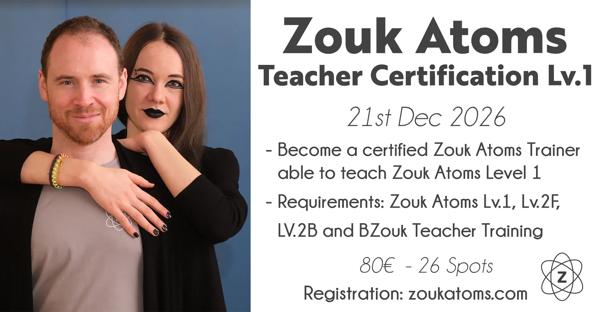 Zouk Atoms Teacher Certification Level 1