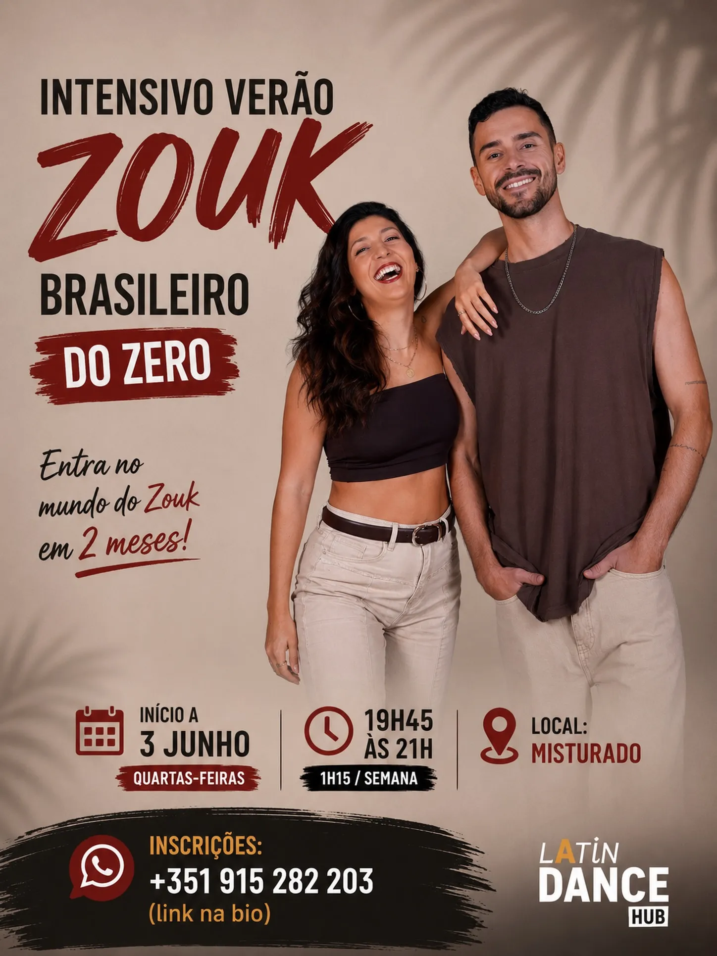 INTENSIVO DE VERÃO – ZOUK BRASILEIRO (DO ZERO)