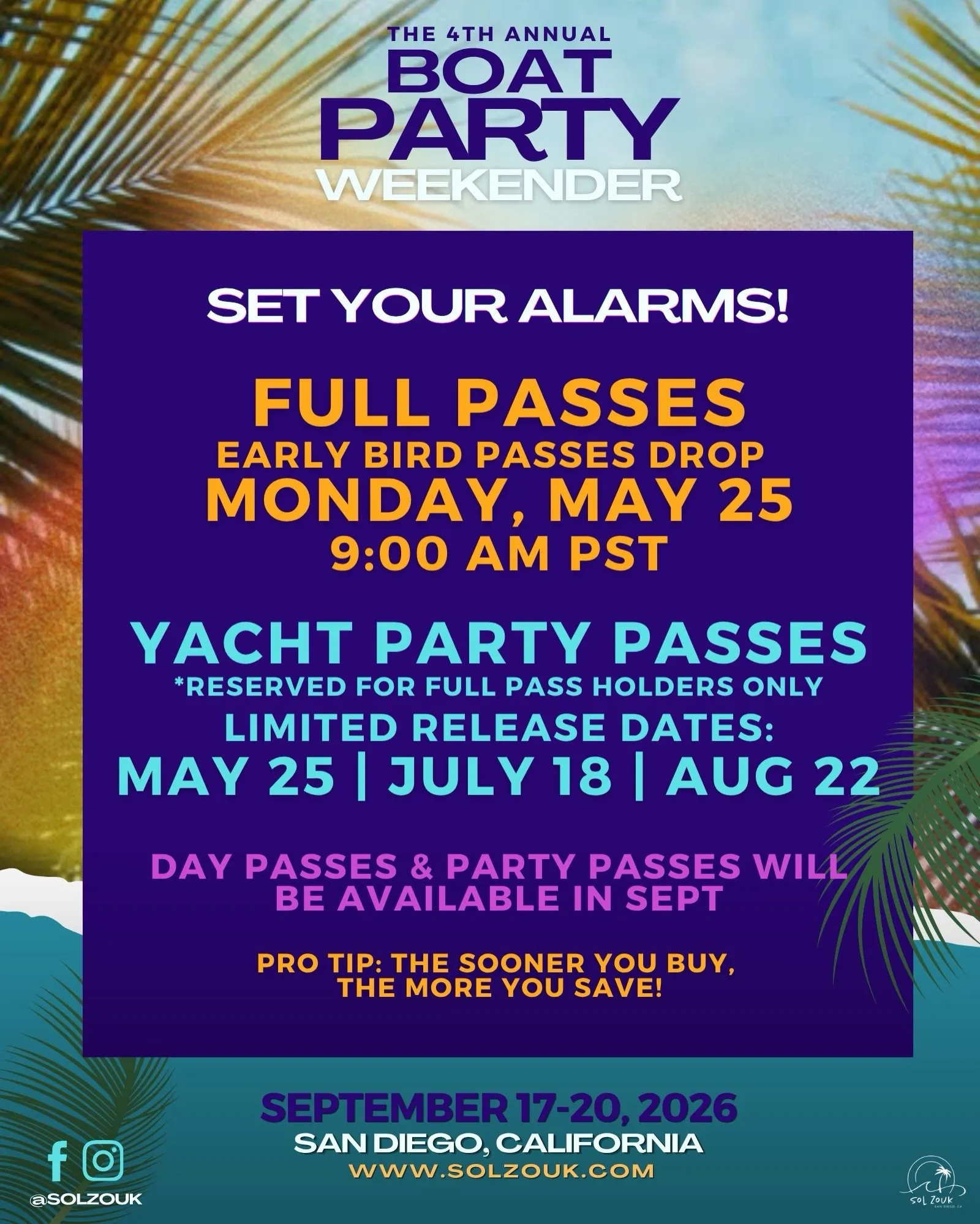 Sol Zouk San Diego - 4th Annual Boat Party Weekender