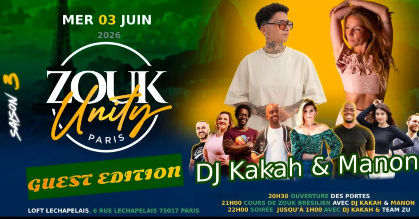Zouk Unity Paris - GUEST SPECIAL EDITION - MERCREDI 3 JUIN