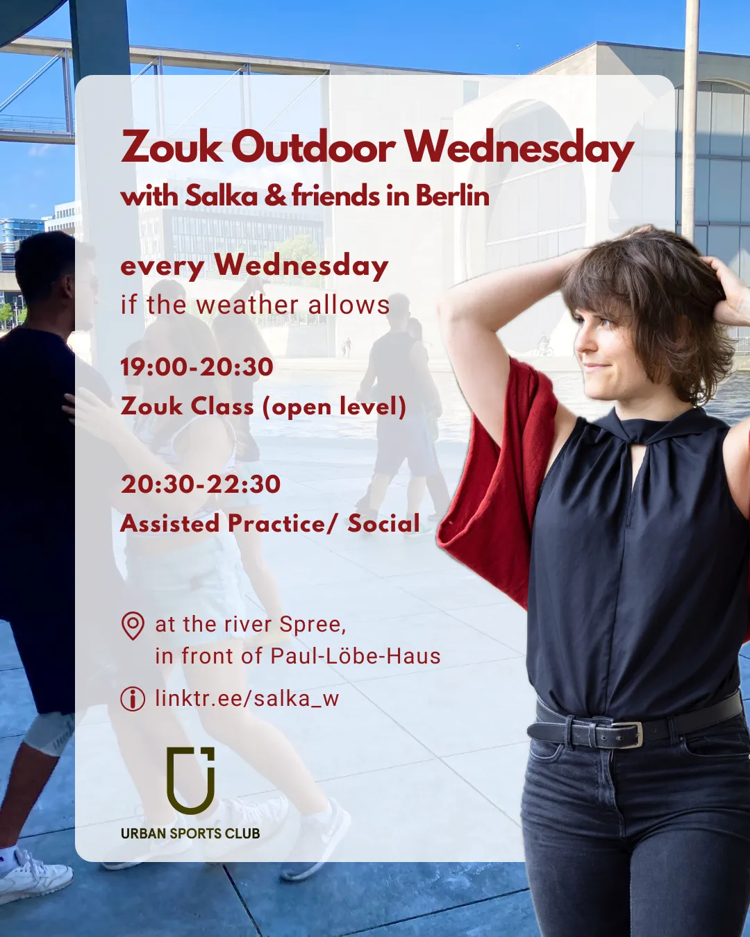 Outdoor Zouk with Salka (Class + Social)