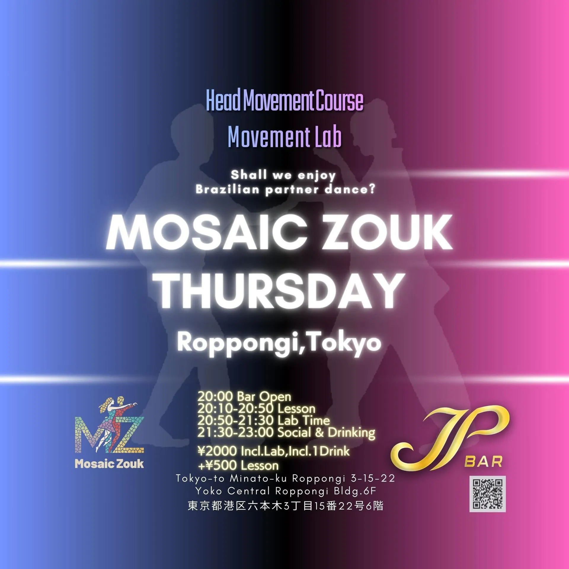 Mosaic Zouk Thursday | Zouk Head Movement Course | Zouk Movement Lab