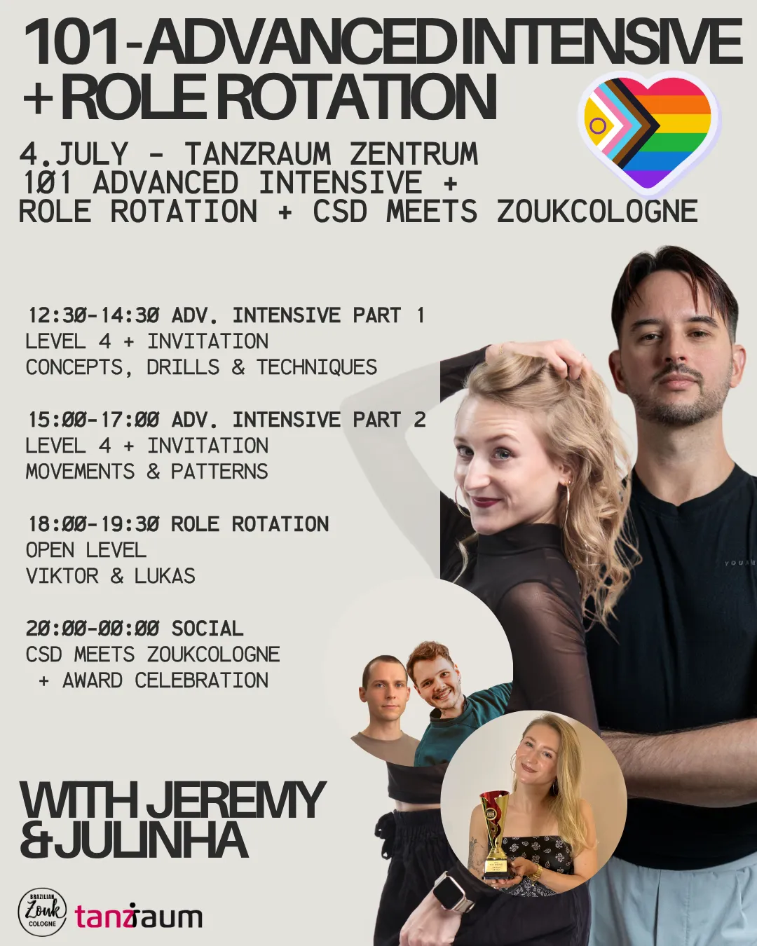 ZoukCologne meets CSD Advanced Intensive & Role Rotation