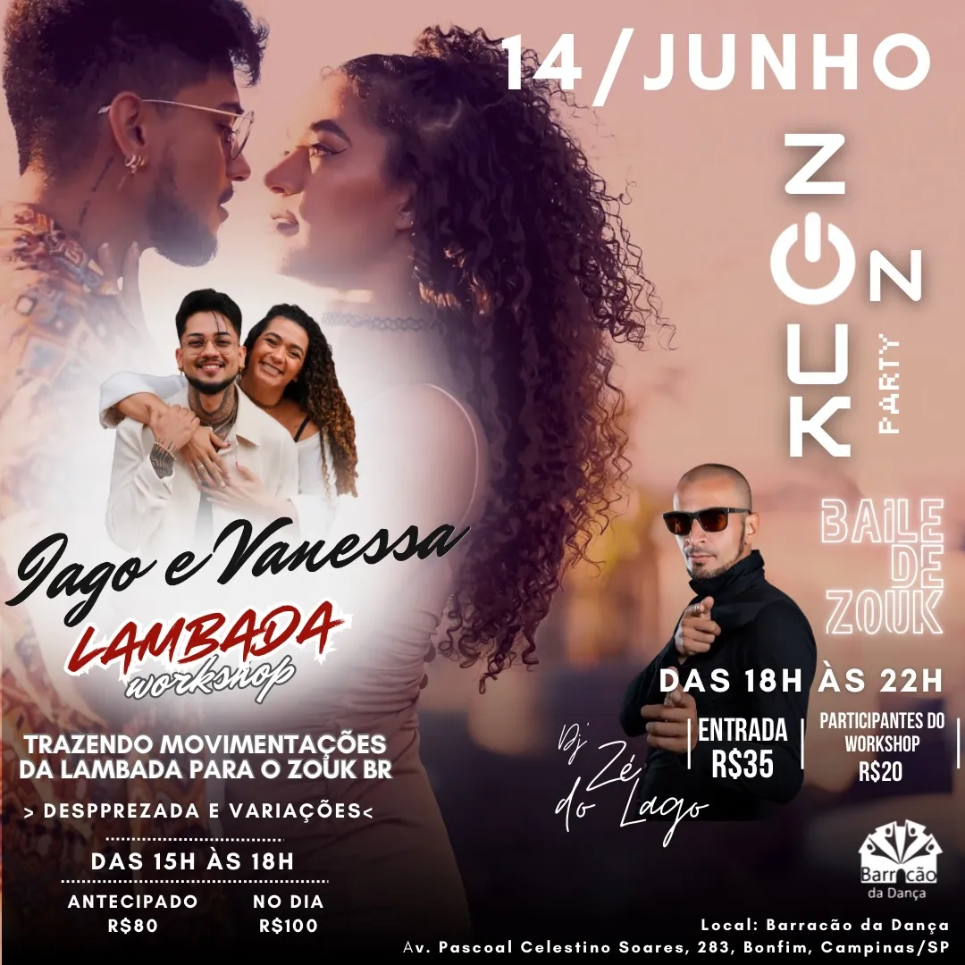 Zouk On Party - Iago and Vanessa Lambada Workshop