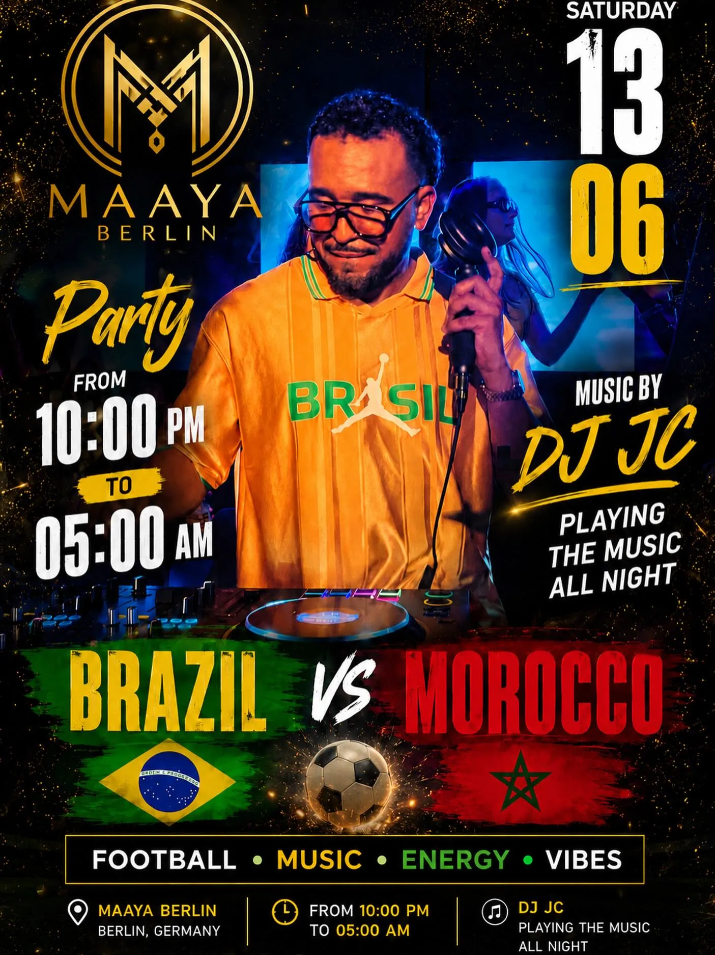Brazil vs Morocco at MAAYA Berlin!