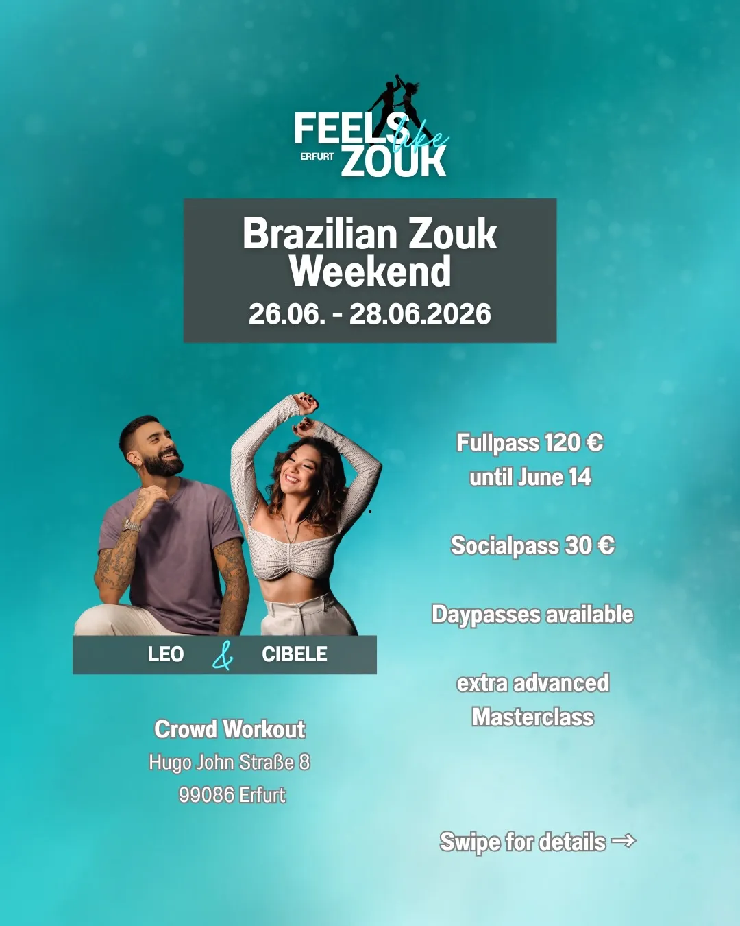 Brazilian Zouk Weekender with Leo & Cibele