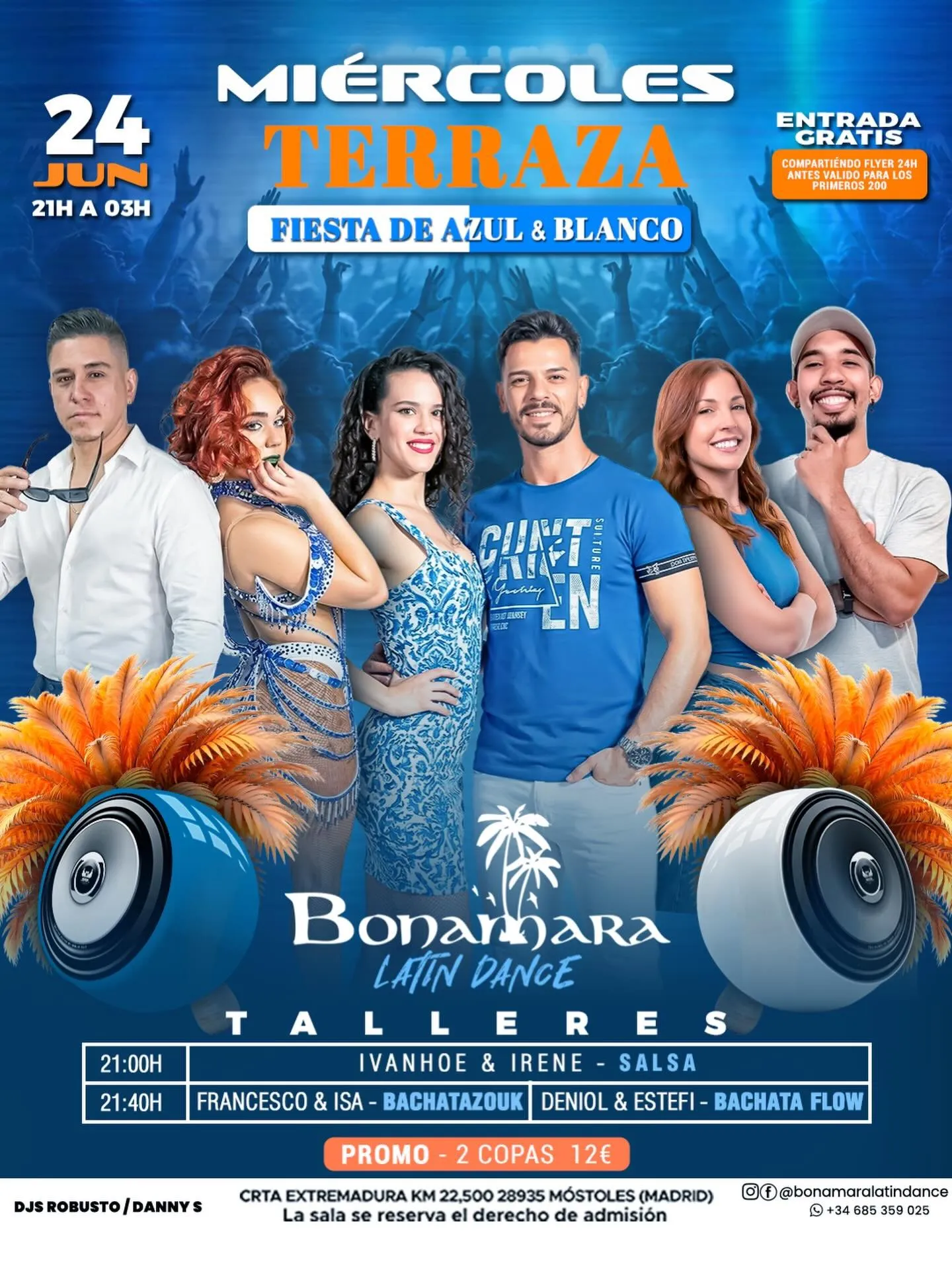 BONAMARA LATIN DANCE - FIESTA AZUL Y BLANCO