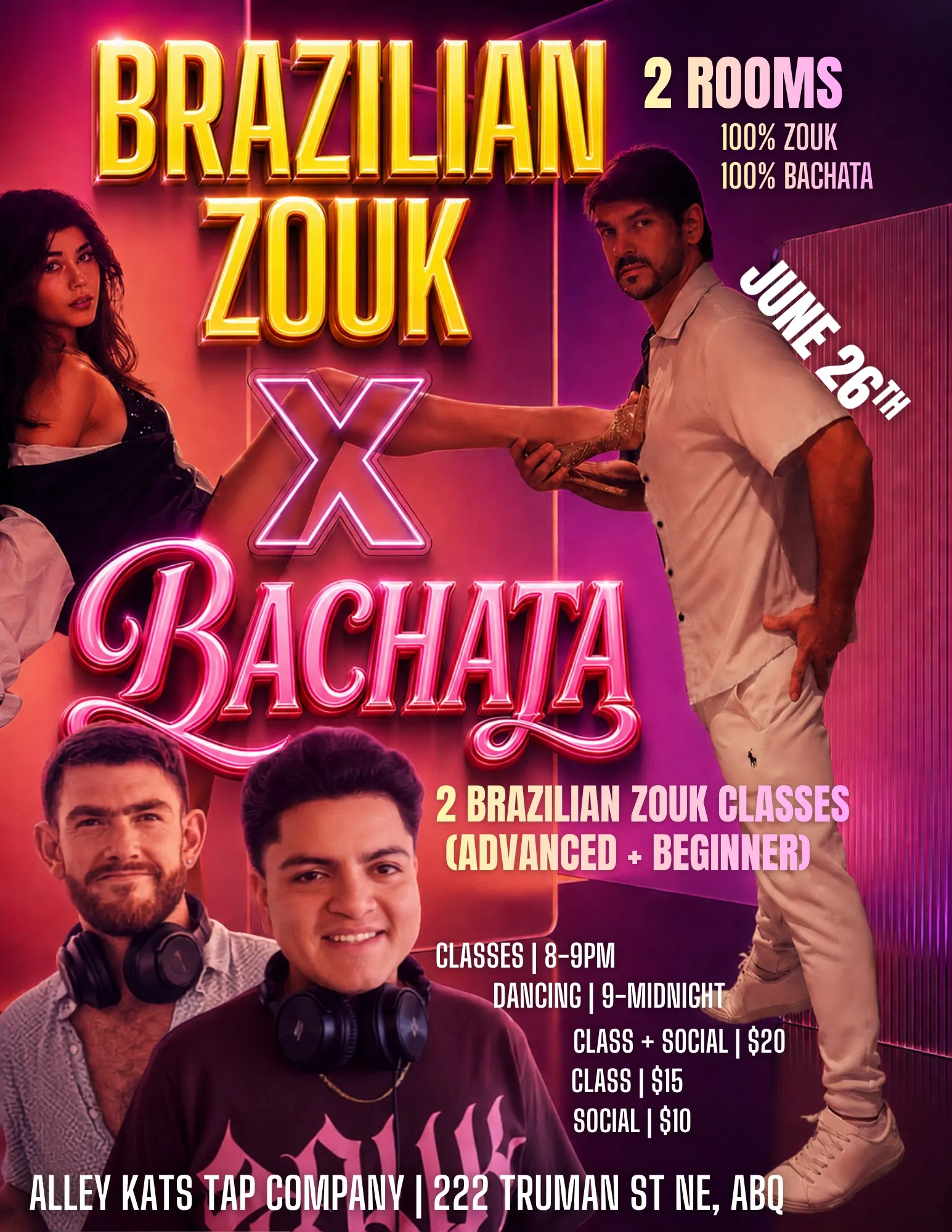 Brazilian Zouk and Bachata Social