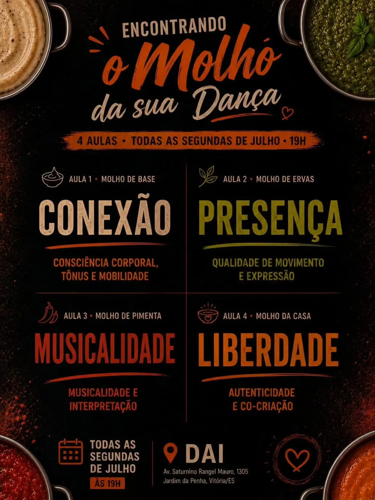Encontrando o Molho da Sua Dança - Aula 02 - Molho de ervas - Presença