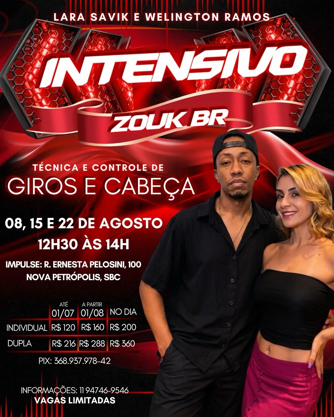 Workshop Intensivo de Zouk BR – Técnica e Controle de Giros e Cabeça