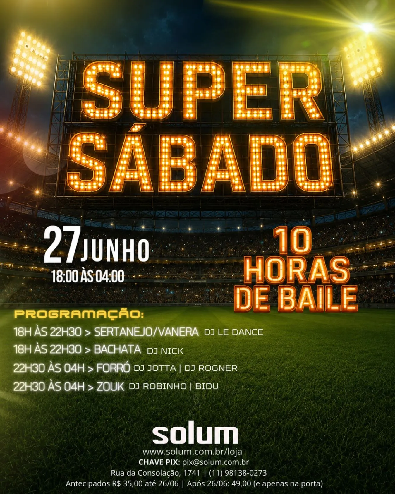 SUPER SÁBADO - 10 HORAS DE BAILE