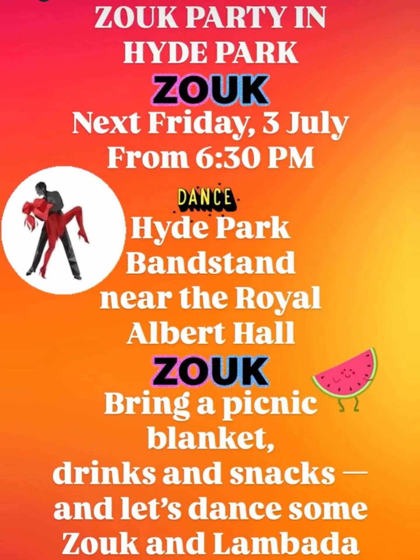 ZOUK PARTY IN HYDE PARK