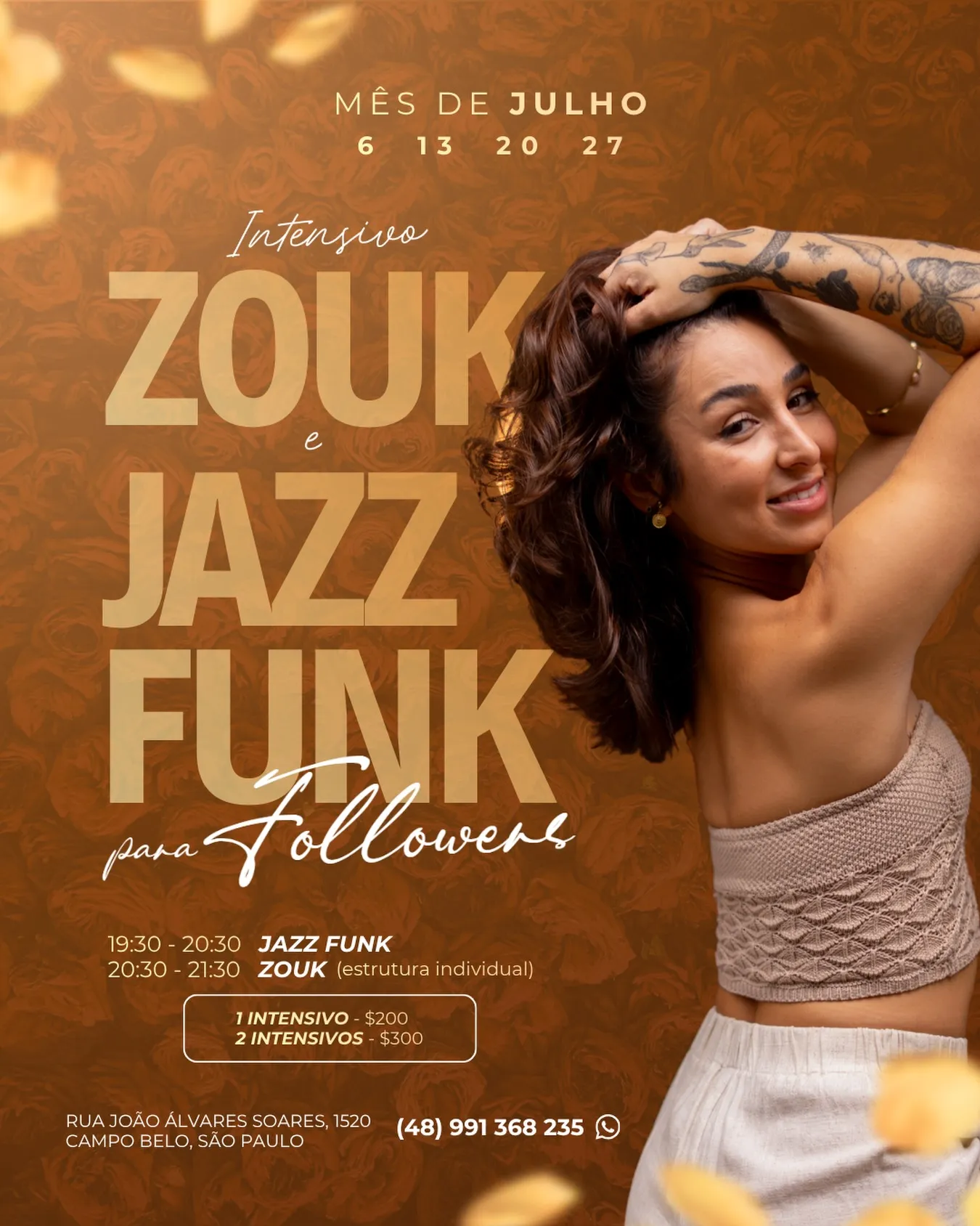 Intensivo de Zouk e Jazz Funk para Followers