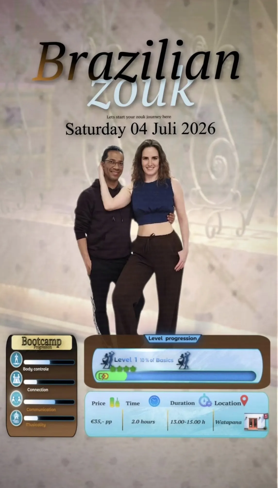 Brazilian Zouk Bootcamp (Level 1)