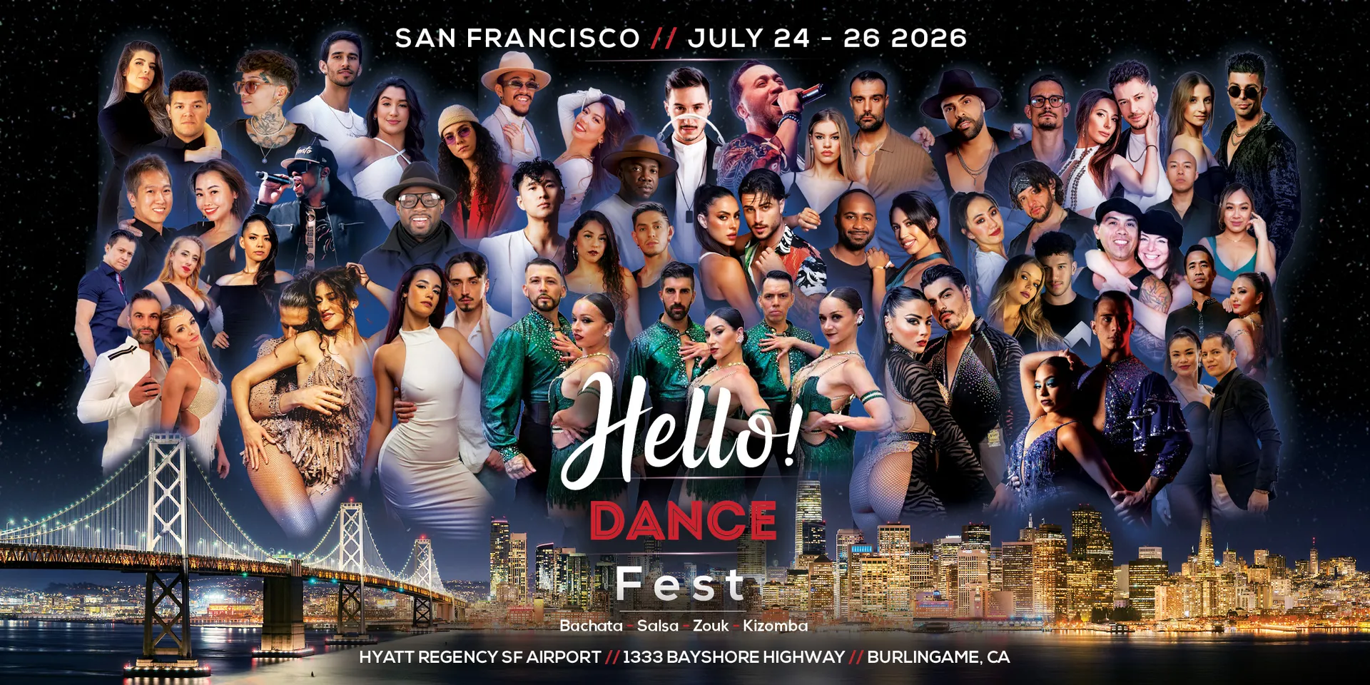 San Francisco's Hello! Bachata Salsa Zouk Kizomba Fest