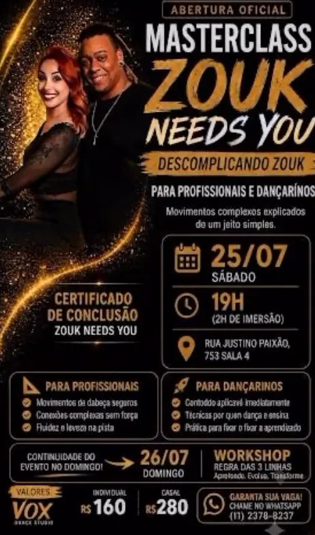 Zouk Needs You com Val Clemente & Vanessa