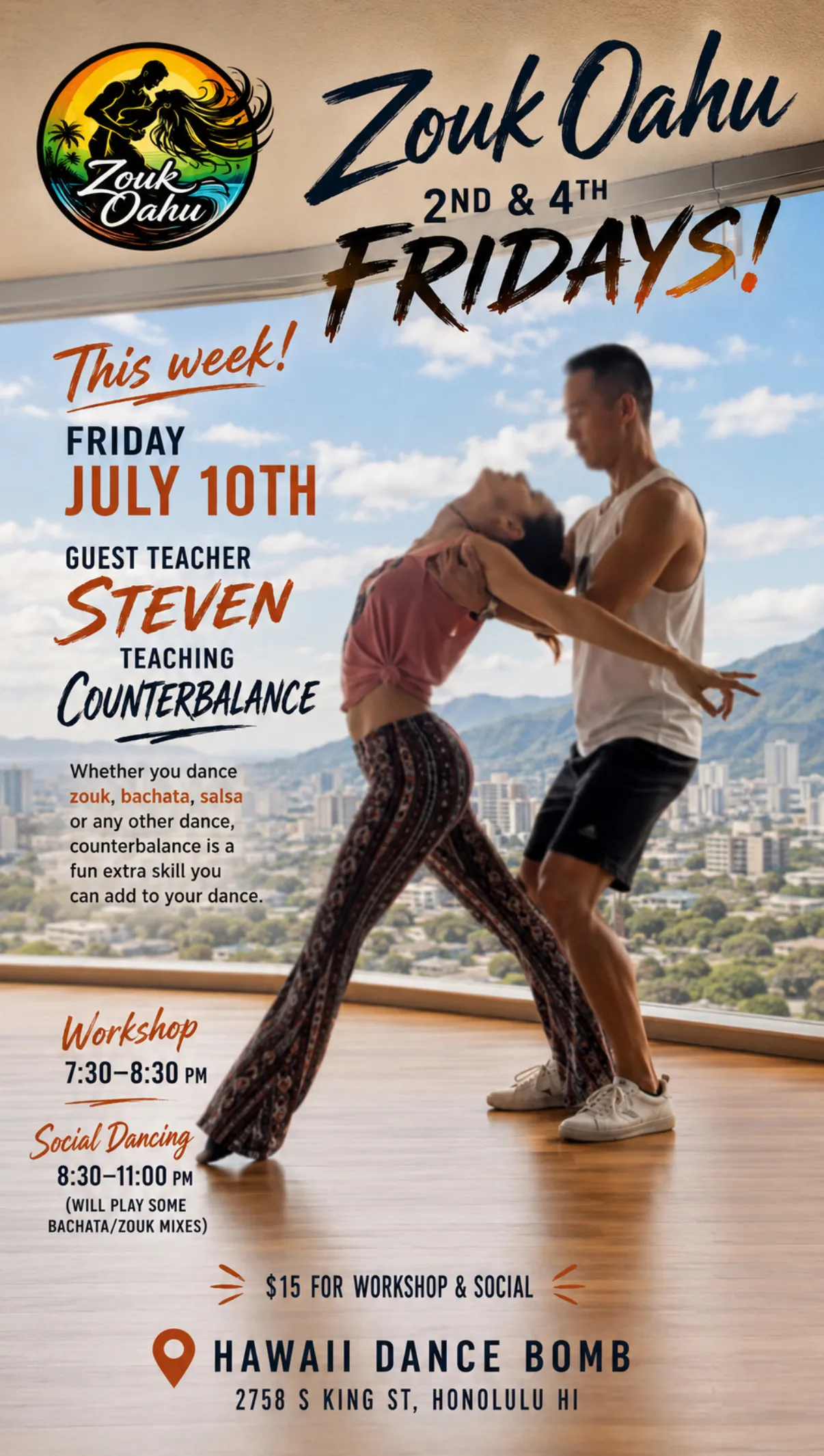 Zouk Oahu 2nd and 4th Fridays