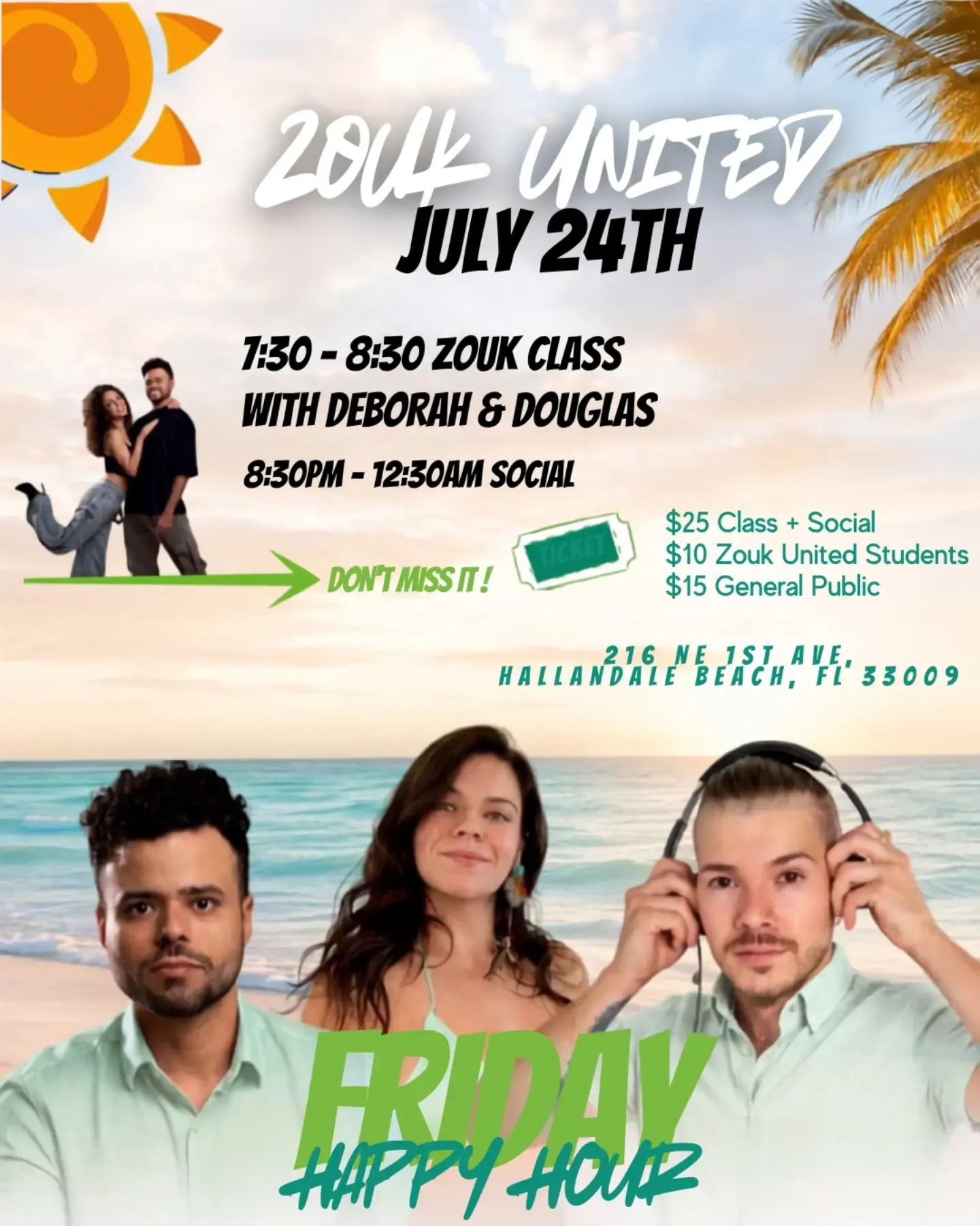 Zouk United Miami - Friday Happy Hour