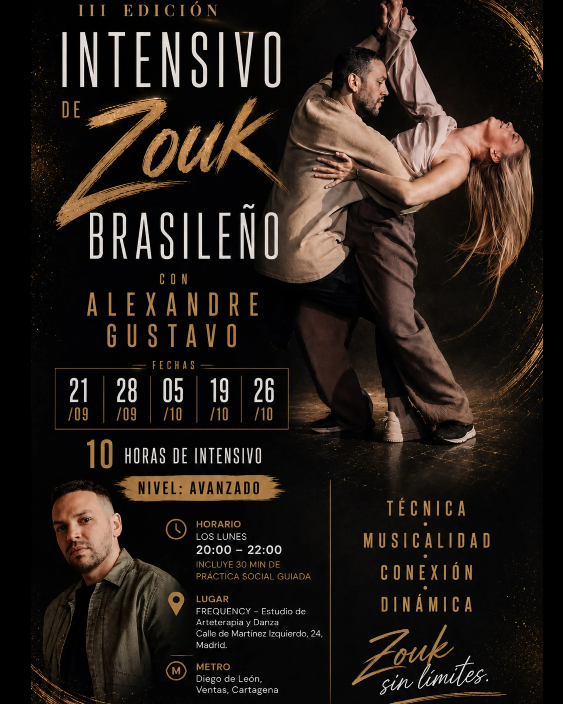 3ª EDICIÓN – INTENSIVO DE ZOUK BRASILEÑO - CON ALEXANDRE GUSTAVO