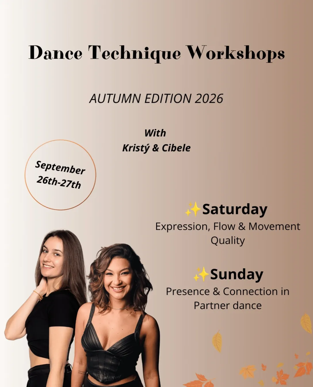 Dance Technique Workshops - Autumn Edition 2026