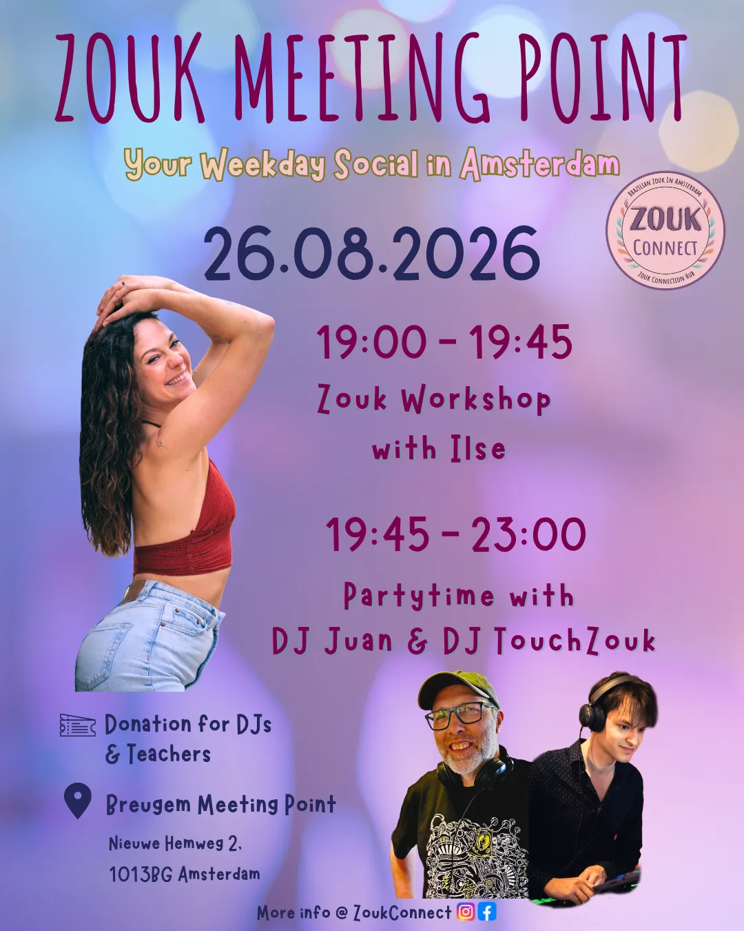 Zouk Meeting Point #32 by Zouk Connect; Workshop with Ilse; DJ Juan & DJ TouchZouk