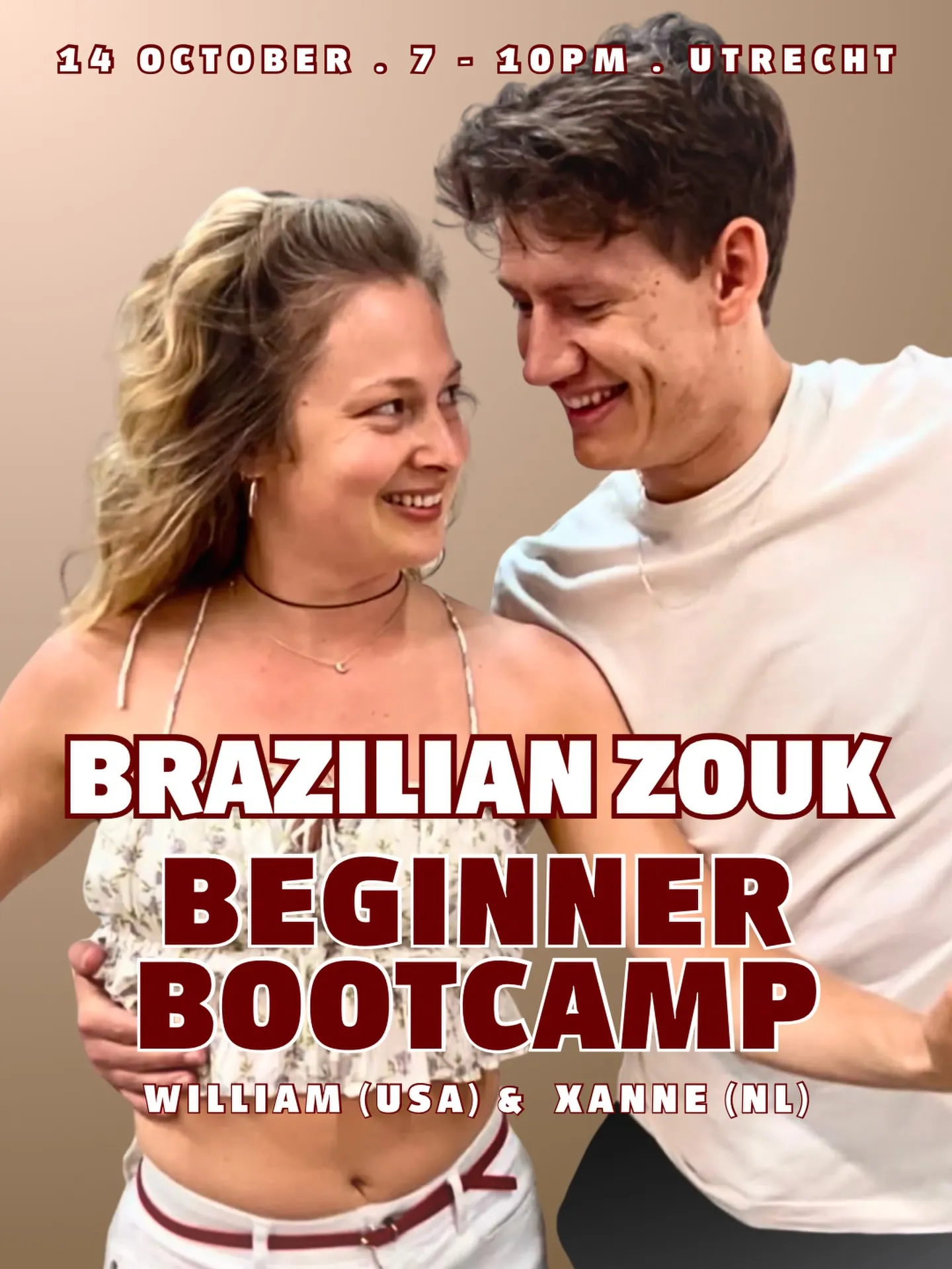 Brazilian Zouk Beginner Bootcamp - With William Wegert & Xanne Mensinga