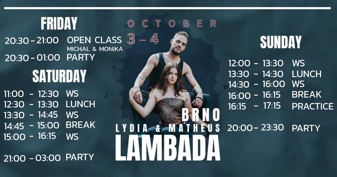 Lambada Weekender - LYDIA & MATHEUS IN BRNO
