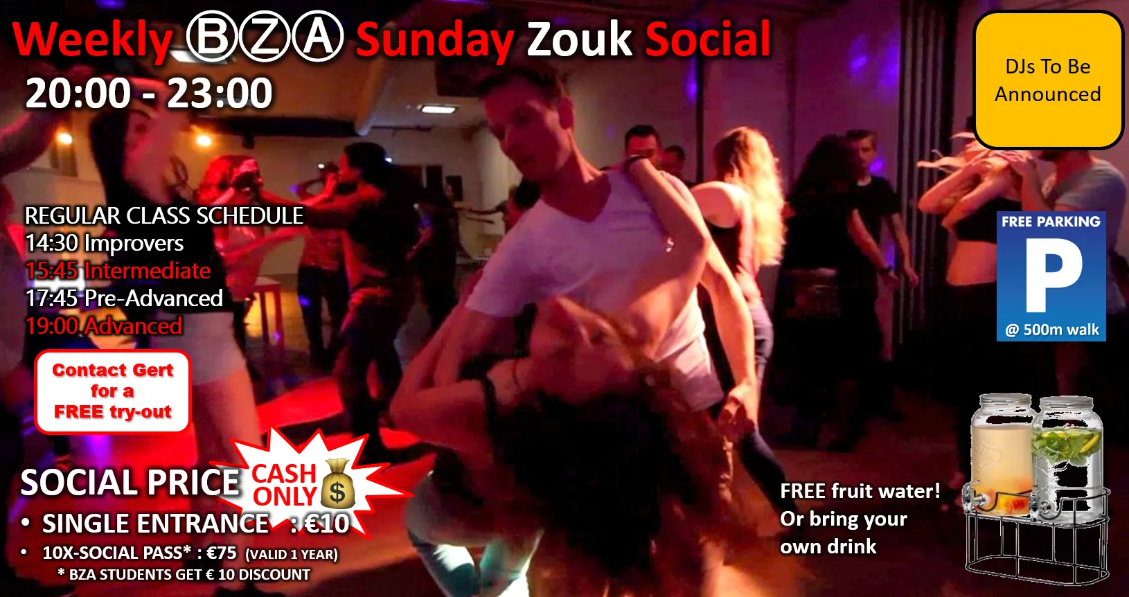 ⒷⓏⒶ Sunday Zouk Social - Your Weekly Zouk Vitamins