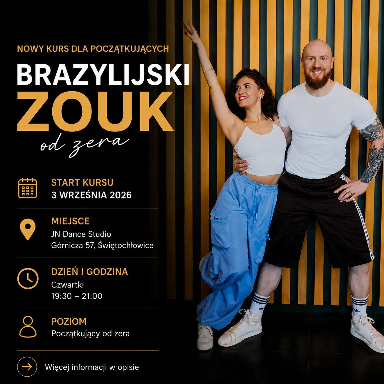 Nowy kurs dla początkujących — Brazylijski Zouk od zera