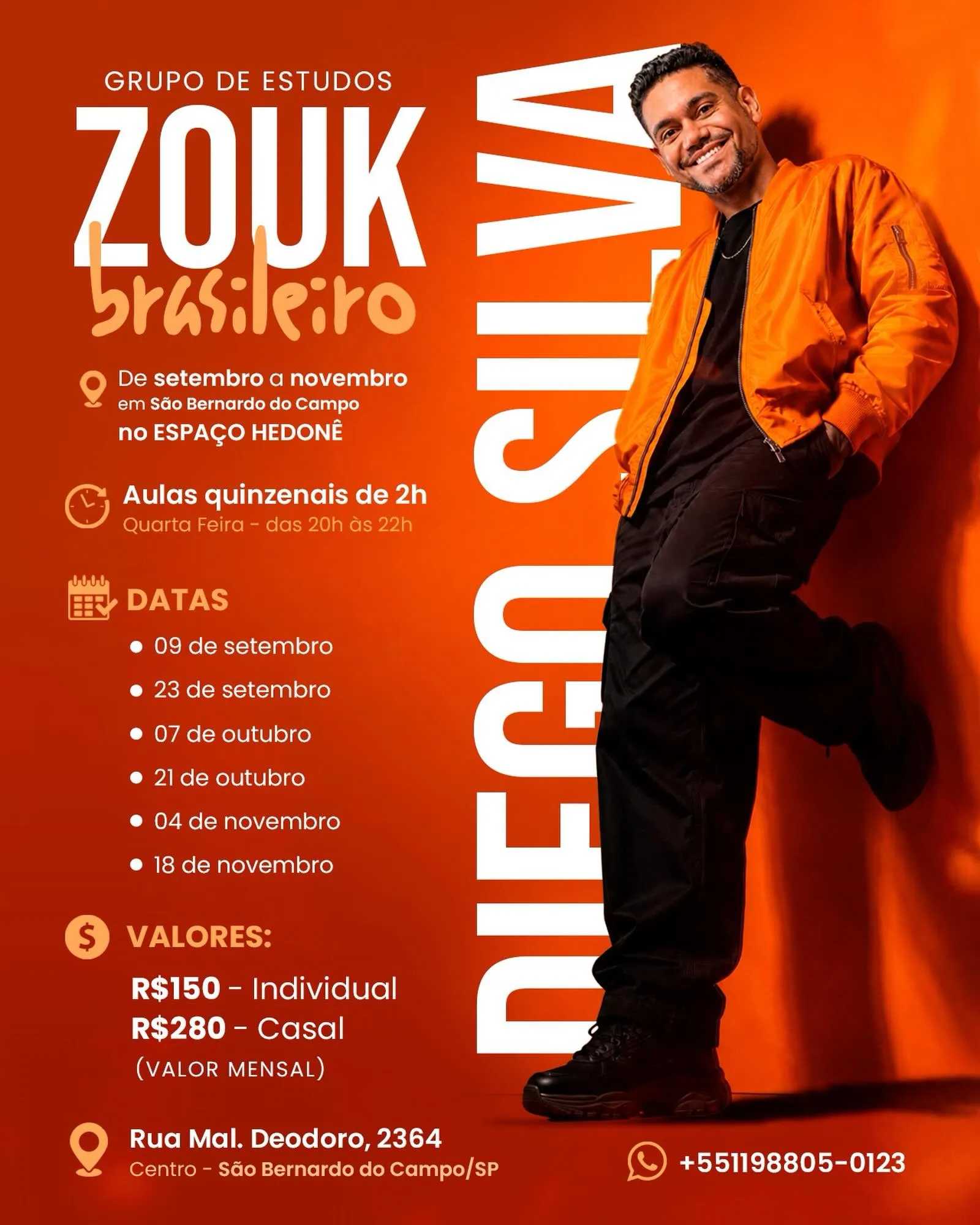 Grupo de Estudos de Zouk Brasileiro - com Diego Silva