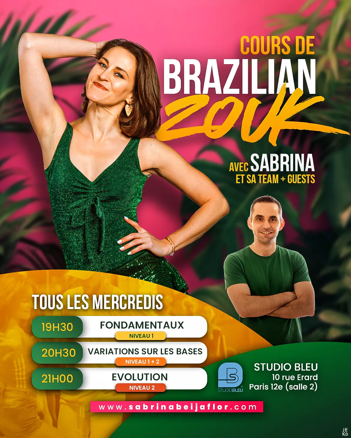 Les mercredis zouk brésilien avec Sabrina