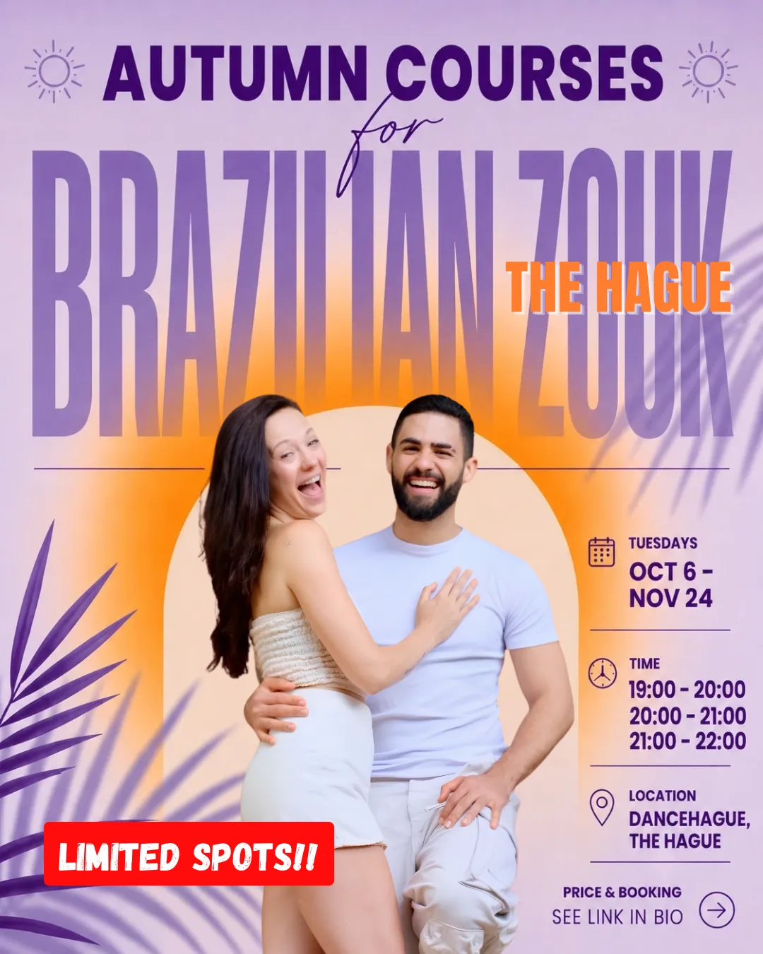the Hague - Autumn B.Zouk courses - Ilse & Italo