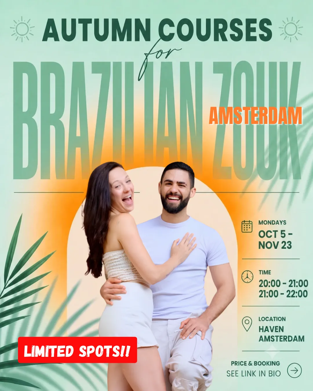 Amsterdam - Autumn B. zouk courses - Ilse & Italo