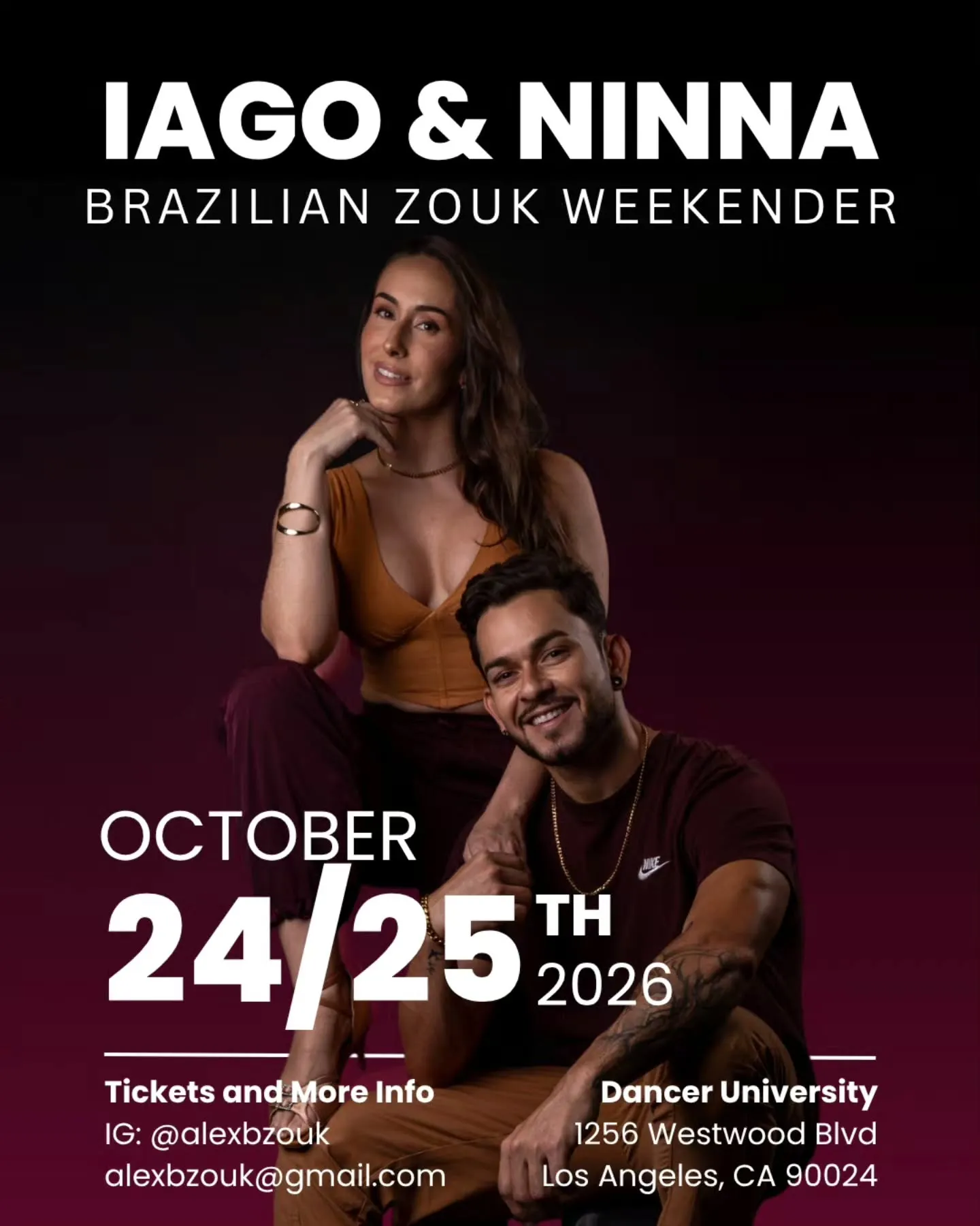 Iago and Ninna Brazilian Zouk Weekender