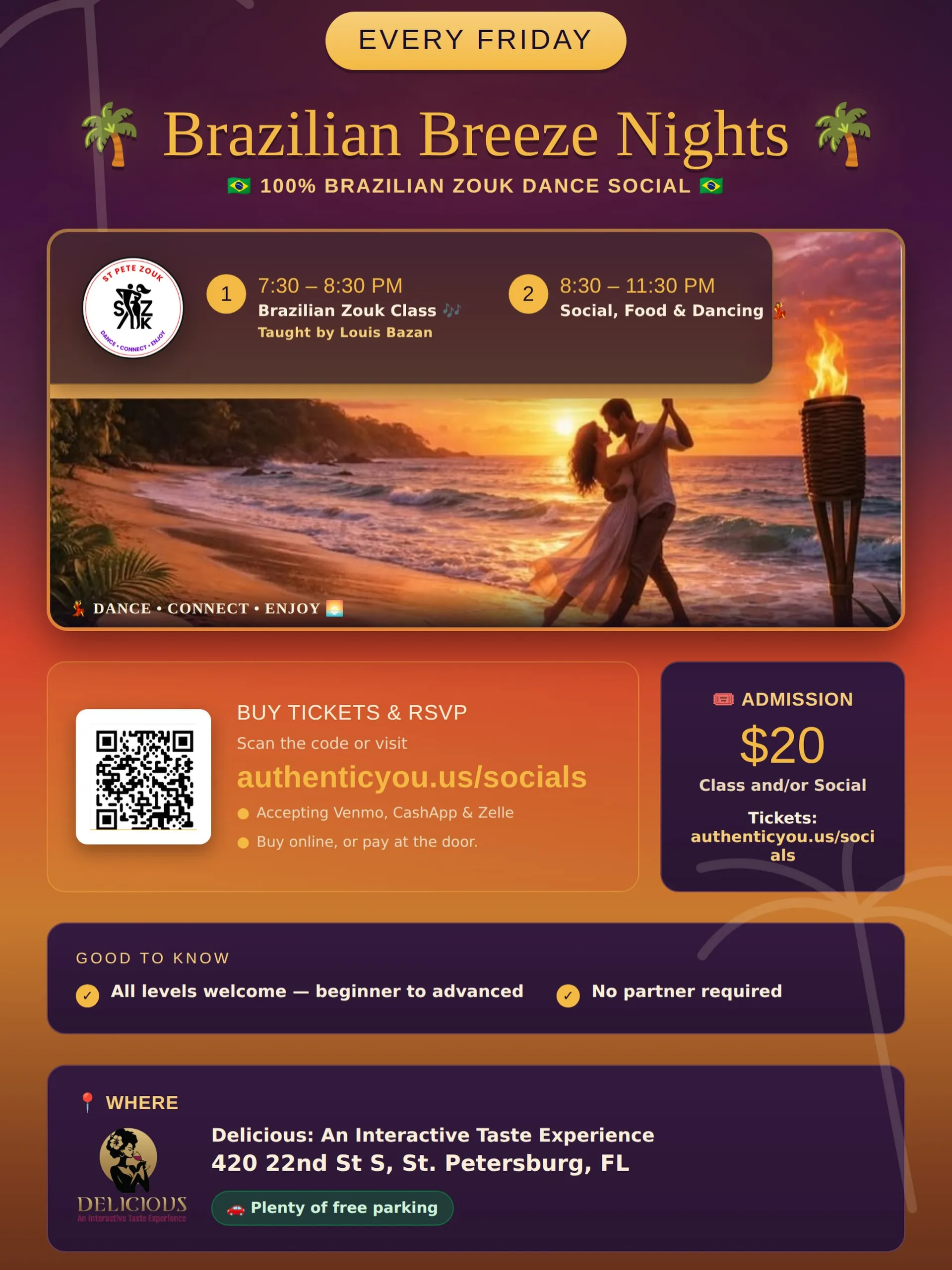 Brazilian Breeze Nights! Brazilian Zouk Dance Social