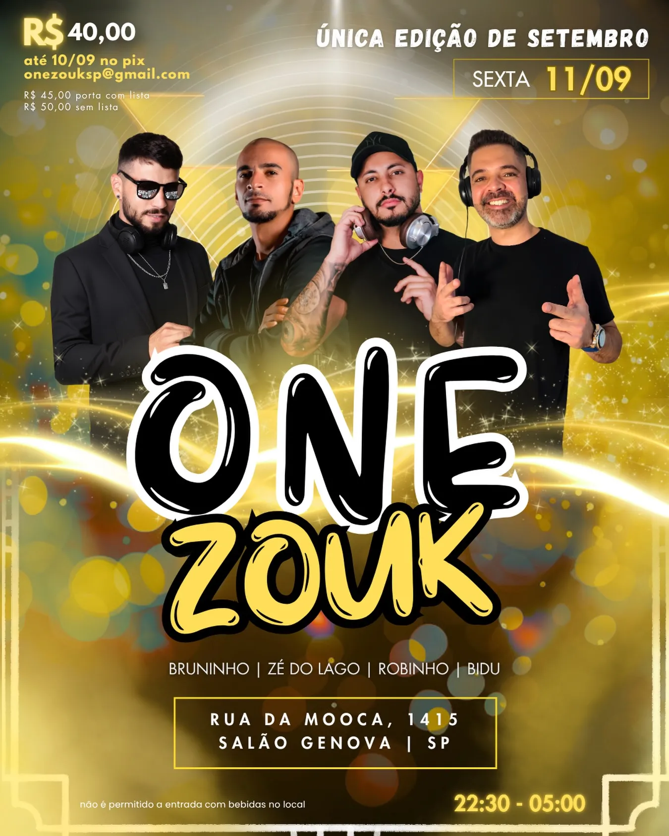 ONE ZOUK - ÚNICA EDIÇÃO DE SETEMBRO