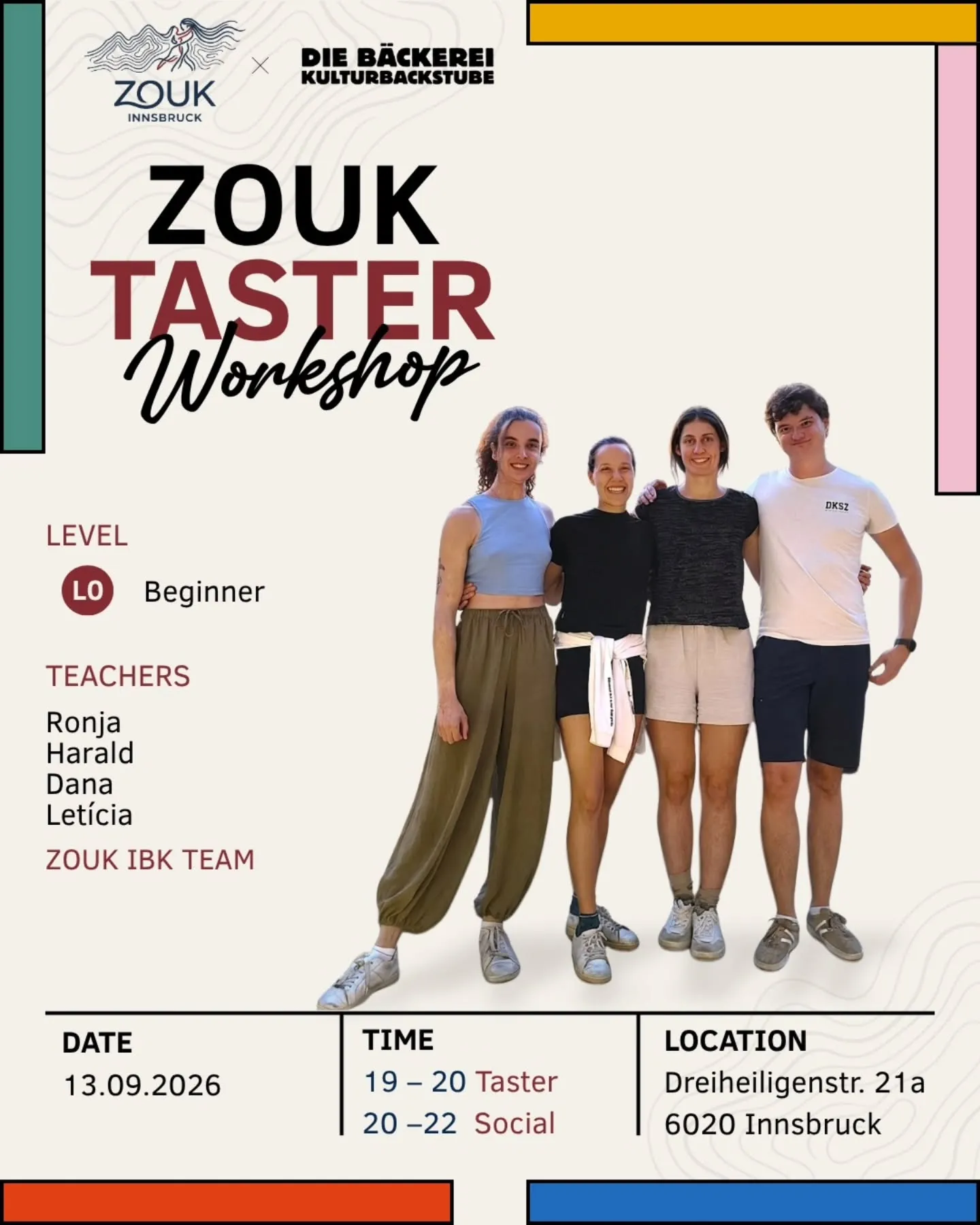 Brazilian Zouk taster workshop & social at Die Bäckerei
