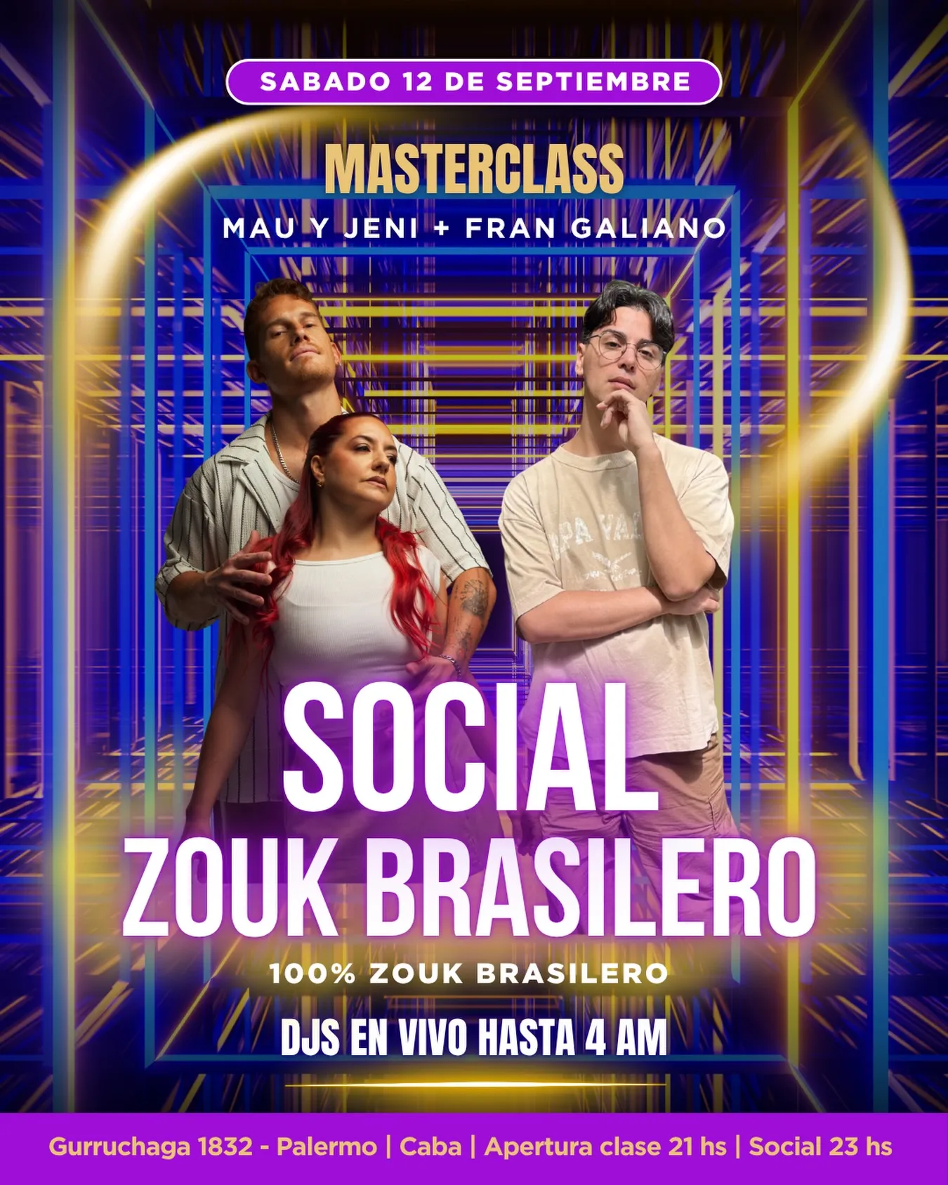 Social Zouk Brasileiro – Masterclass com Mau y Jeni + Fran Galiano