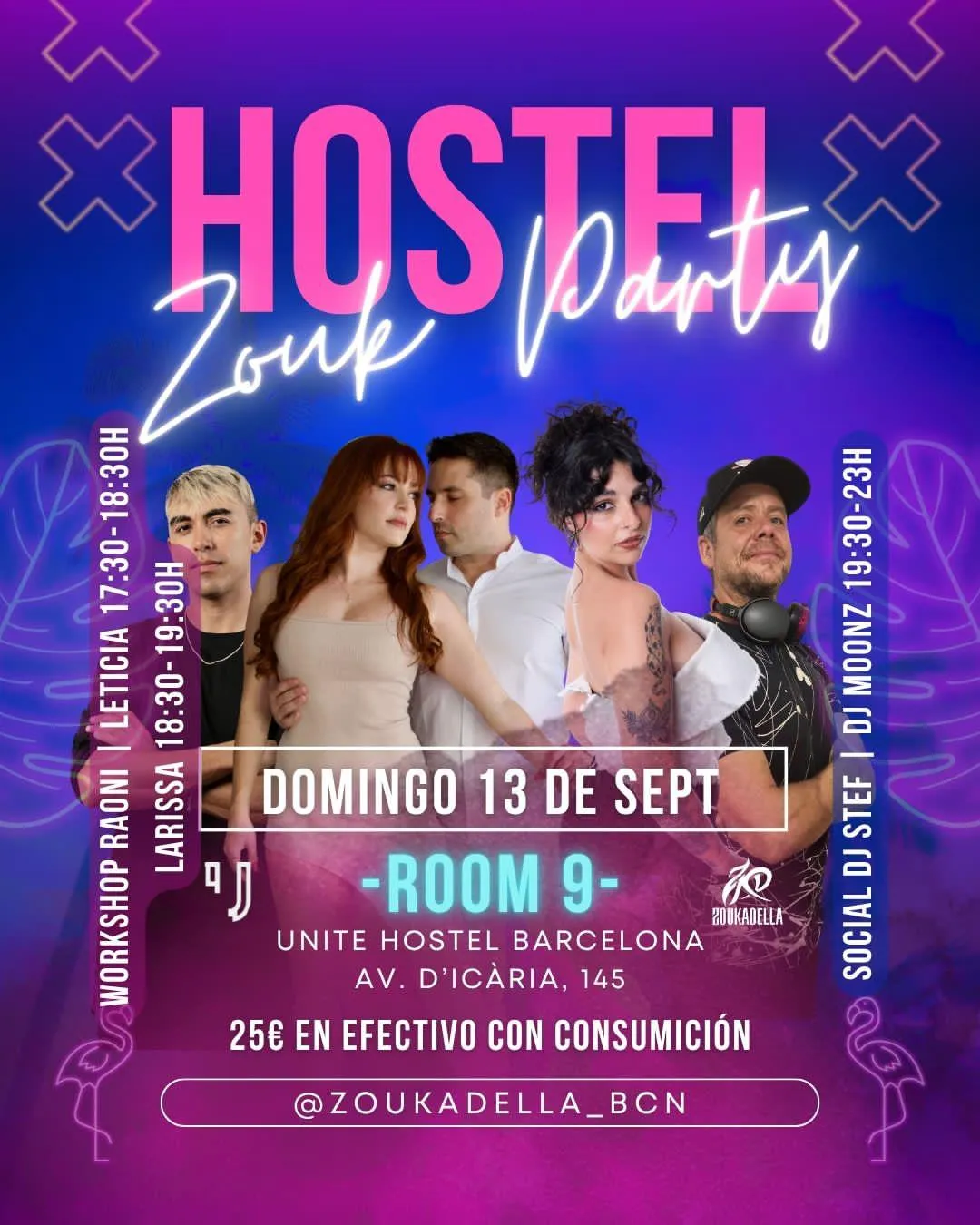 Talleres con Raoni & Leticia + Larissa y Hostel Zouk Party by Zoukadella
