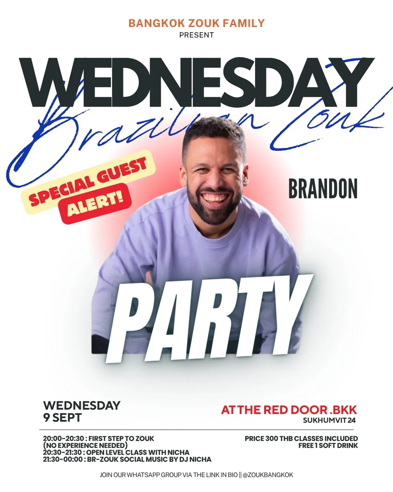 Wednesday Brazilian Zouk Party – Special Guest Brandon