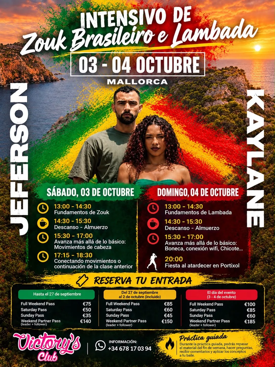 Weekend Zouk Brasileño + Lambada with JEFERSON y KAYLANE 💛