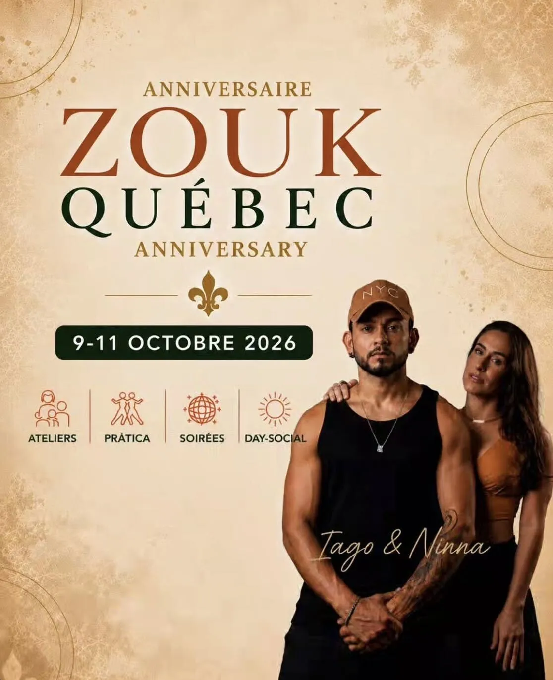 Zouk Québec Anniversary – 8th Edition - With Iago & Ninna