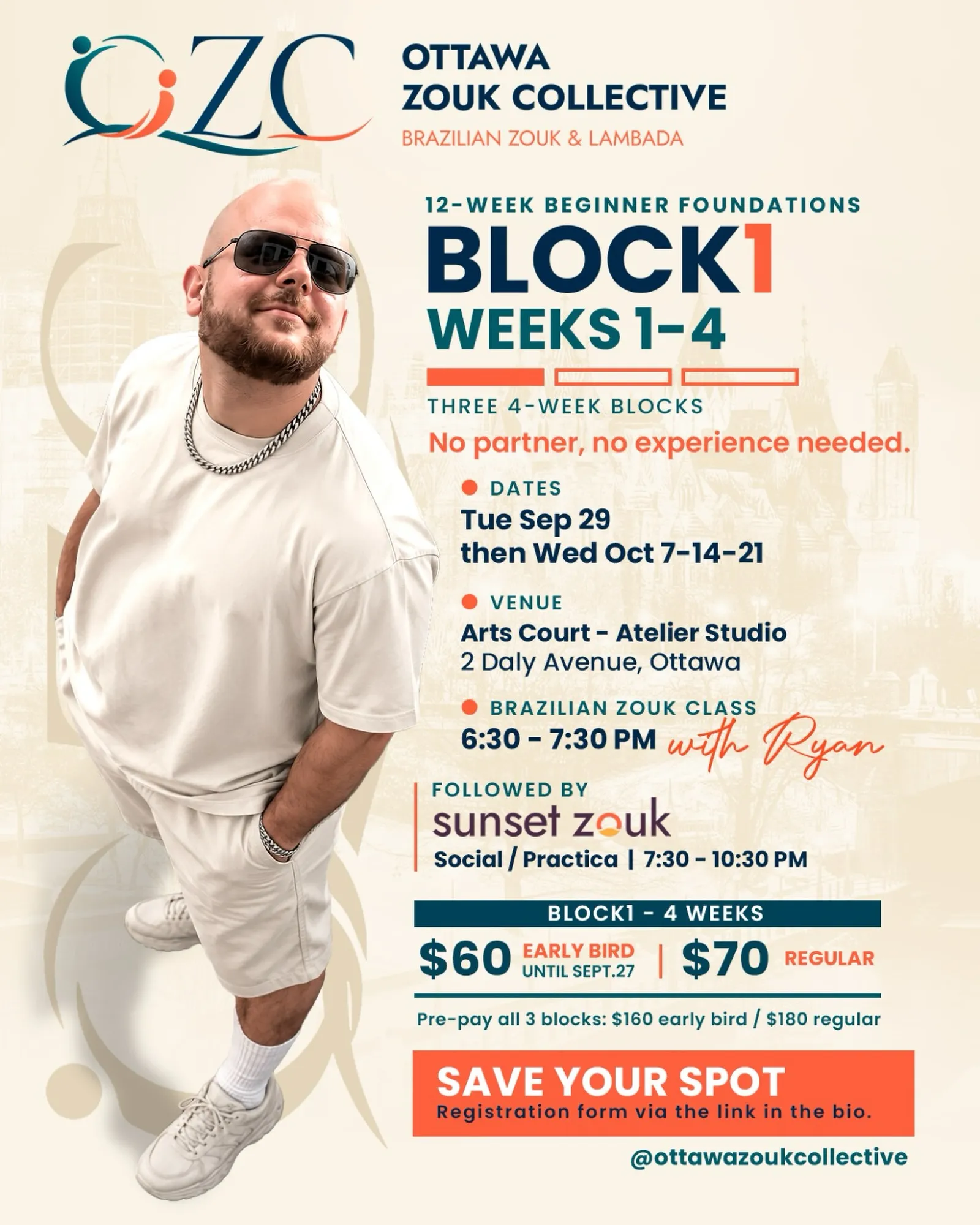 Ottawa Zouk Collective Beginner Foundations Series — Block 1