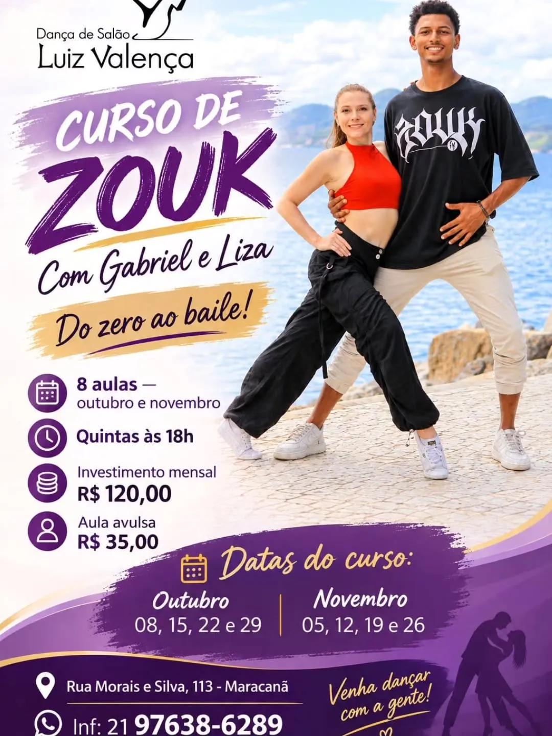 Curso de Zouk – Do Zero ao Baile - Com Gabriel & Liza