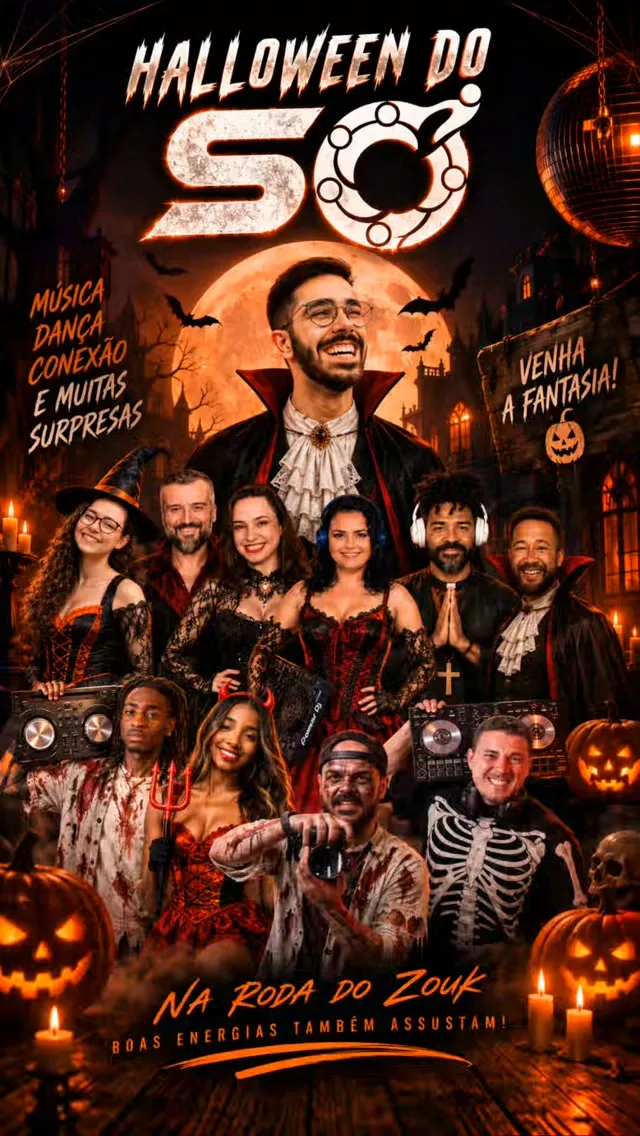 Halloween do Só — Jornada do Zero ao Zouk + Baile à Fantasia
